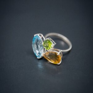 Silver Multi-stone Ring - SR005
