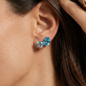 Swiss Blue & Sky Blue Topaz Sterling Silver Earrings – SES013