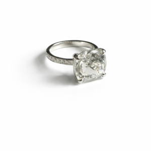 White Quartz Statement Sterling Silver Ring – SR027