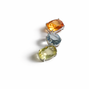Green Amethyst & Citrine Sterling Silver Pendant – SPE043