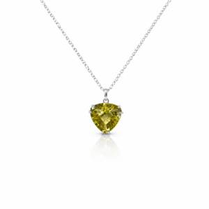 Green gold Trilliant Silver pendant