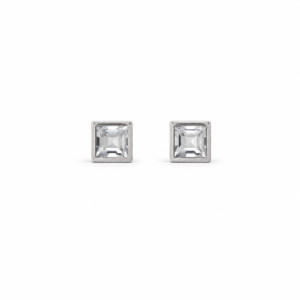 Silver Earring White Sapphire (2)