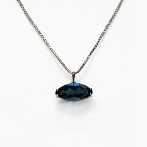 London Blue Topaz Marquise  | Silver pendant