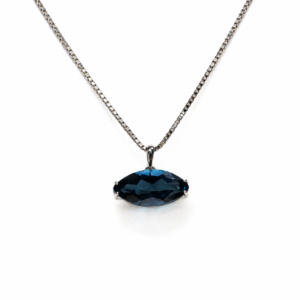 London Blue Topaz Marquise  | Silver pendant