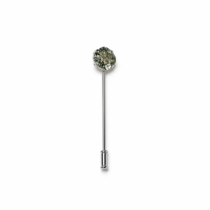 Green Amethyst Cushion | Silver Tie pin