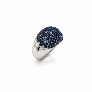 Blue Sapphire Round | Sterling Silver Ring